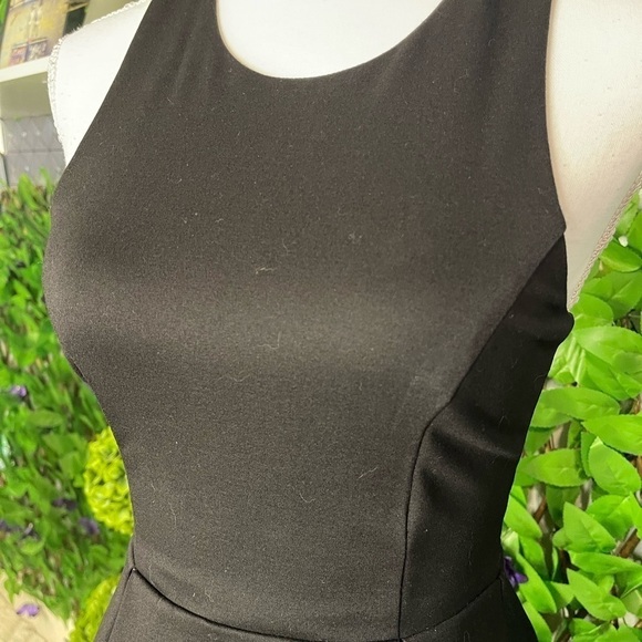 Lulu’s XS Black Stretchy Cutout and About Black Skater Dress - Picture 3 of 14